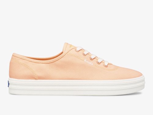 Keds Breezie Canvas Neon Naisten Nauhakengät Koralli | FI-23730