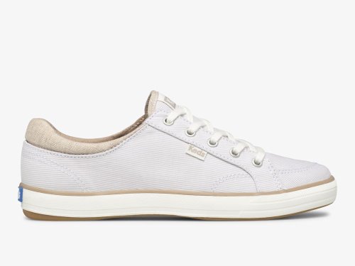 Keds Center II Chambray Stripe Naisten Nauhakengät Beige | FI-23667