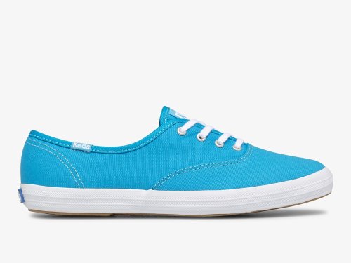 Keds Champion Canvas Neon Washable Naisten Nauhakengät Sininen | FI-87067