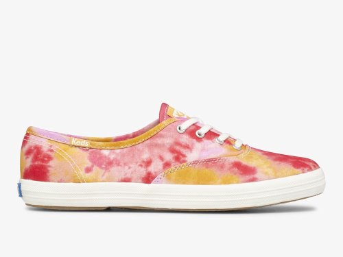 Keds Champion Canvas Tie Dye Naisten Nauhakengät Pinkki Oranssi | FI-72895