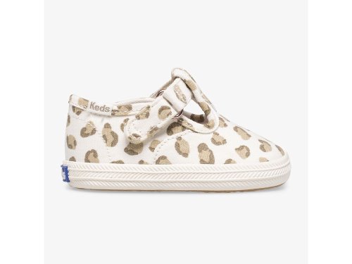 Keds Champion Leopard Varvas Cap T-Strap Tytön SlipOnTennarit Leopardi | FI-71567