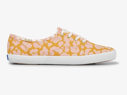 Keds Champion Spot Print Naisten Nauhakengät Keltainen Pinkki | FI-10134