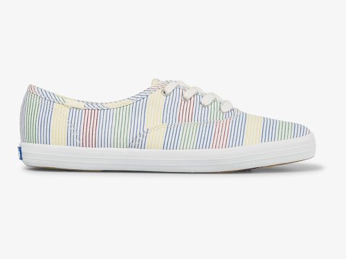 Keds Champion Surf Stripe Naisten Nauhakengät Valkoinen Monivärinen | FI-79315