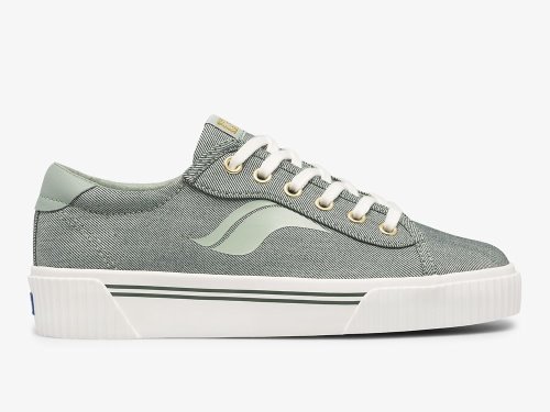 Keds Crew Kick Alto Soft Twill Naisten Nauhakengät Oliivinvihreä | FI-66238