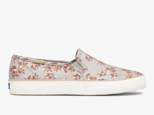 Keds Double Decker Spring Floral Naisten SlipOnTennarit Harmaat | FI-01504