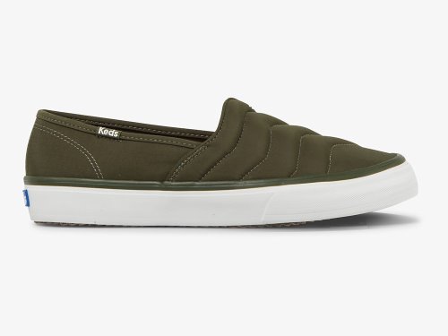 Keds Double Decker Wave Nylon Naisten SlipOnTennarit Vihreä | FI-34254