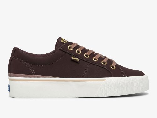 Keds Jump Kick Duo Vegaaniset Soft Buck Naisten Nauhakengät Viininpunainen | FI-71041