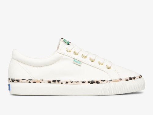 Keds Jump Kick Leopard Pop Canvas Naisten Nauhakengät Kerma | FI-67971