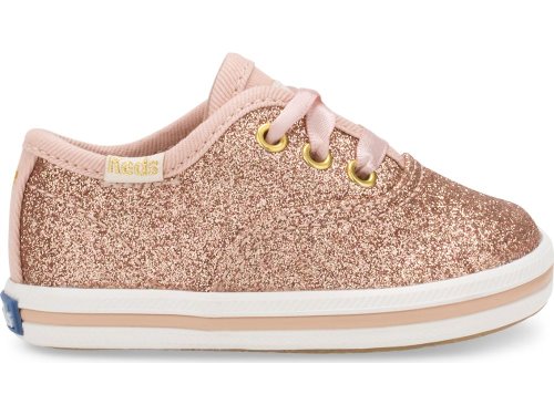 Keds Kate Spade New York Champion Glitter Crib Sneaker Tytön Tennarit Pinkki Kultaiset | FI-05822