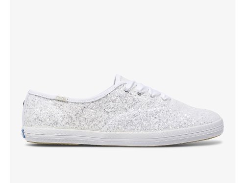 Keds Kate Spade New York Champion Glitter Naisten Nauhakengät Valkoinen | FI-99321