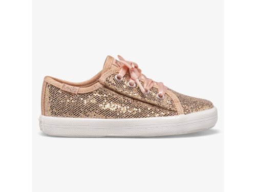 Keds Kickstart Jr Celebrations Tytön Tennarit Pinkki Kultaiset | FI-11358