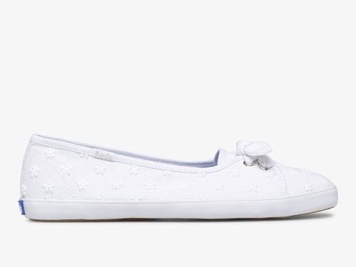 Keds Seaside Daisy Eyelet Naisten SlipOnTennarit Valkoinen | FI-03328