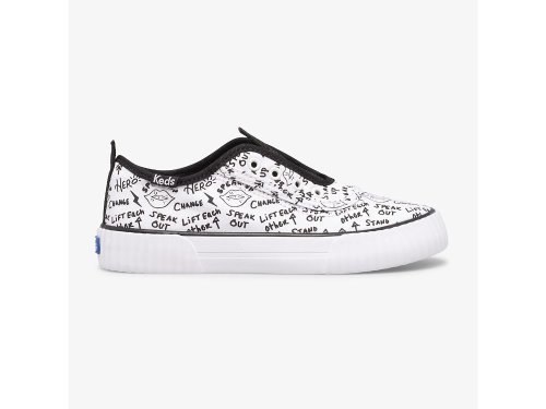 Keds Topkick Washable Slip-On Tytön SlipOnTennarit Valkoinen Mustat | FI-09709