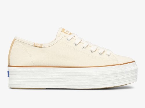 Keds Triple Up Canvas Naisten Alustan Kengät Kerma | FI-28505