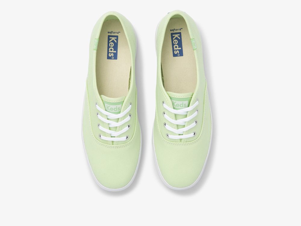 Keds Champion Canvas Washable Naisten Nauhakengät Vihreä | FI-38955