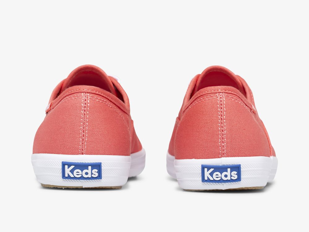 Keds Champion Feat. Organic Puuvilla Naisten Nauhakengät Pinkki | FI-66313