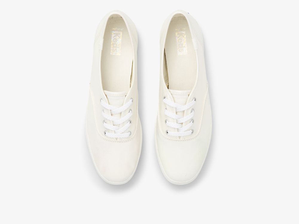 Keds Champion Iridescent Canvas Naisten Nauhakengät Valkoinen Monivärinen | FI-88370