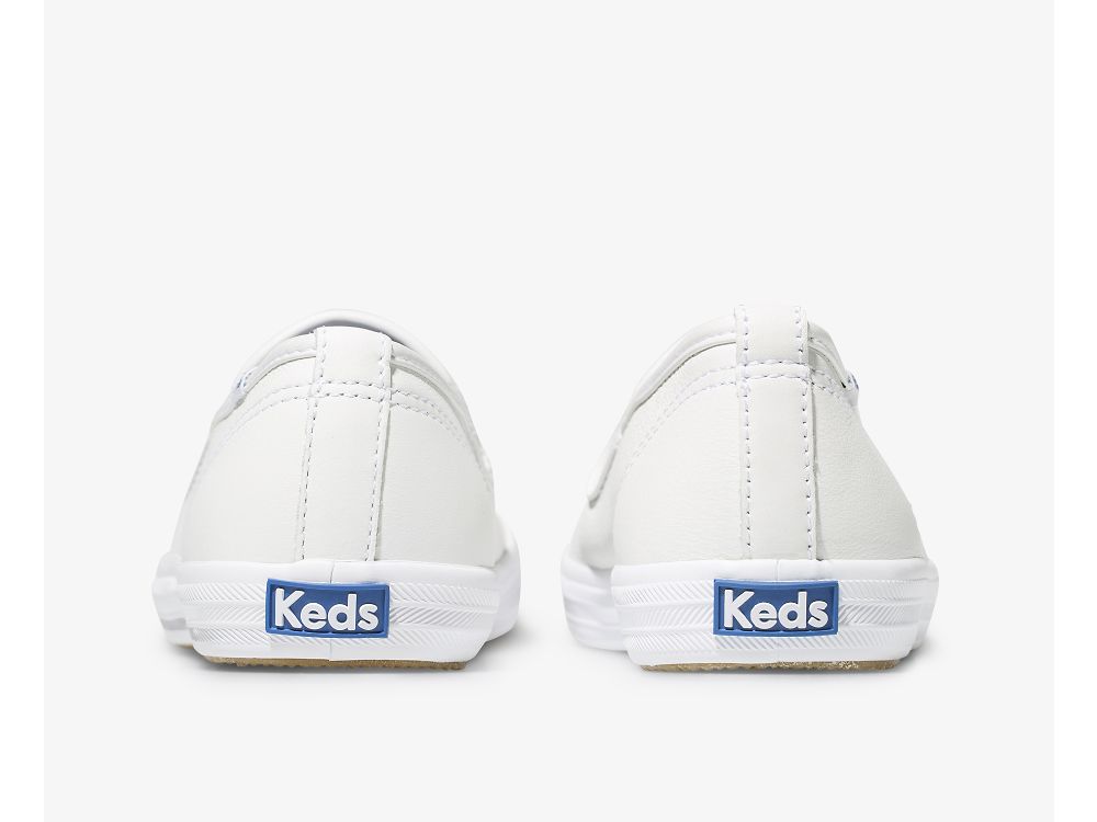 Keds Champion Slip On Nahkaiset Naisten Nahkakengät Valkoinen | FI-71593