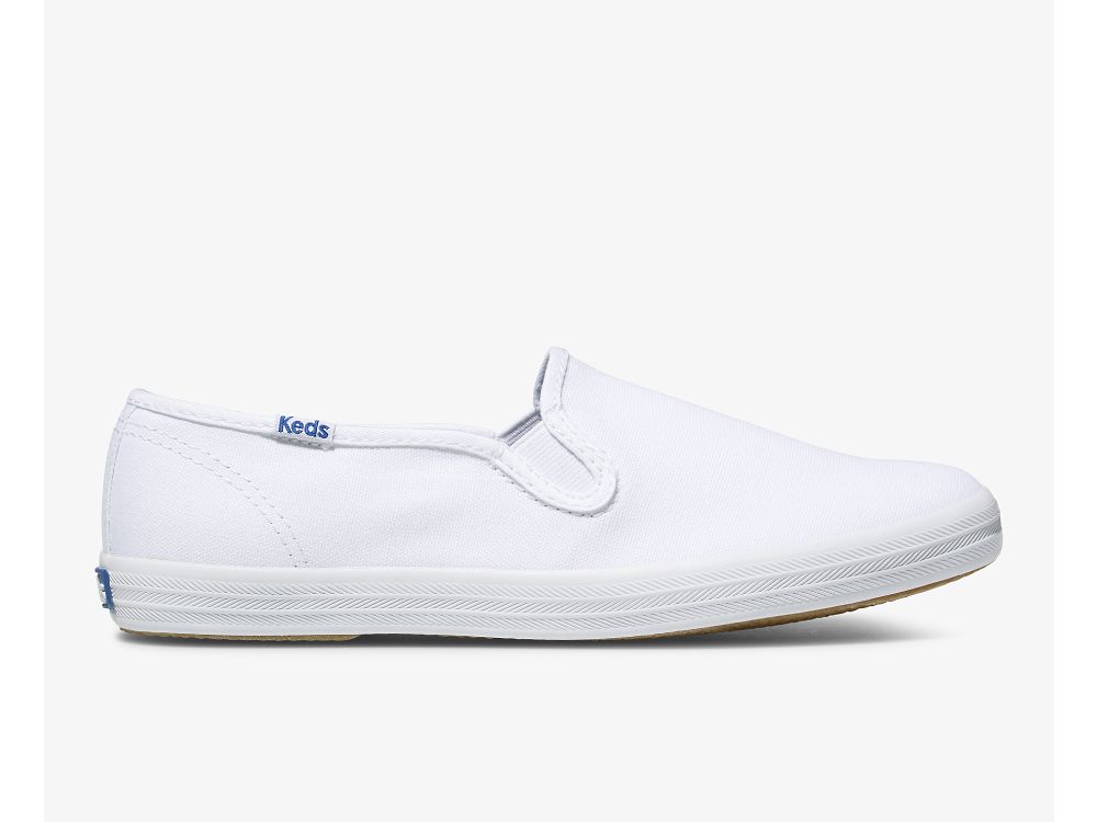 Keds Champion Slip On Naisten SlipOnTennarit Valkoinen | FI-33621