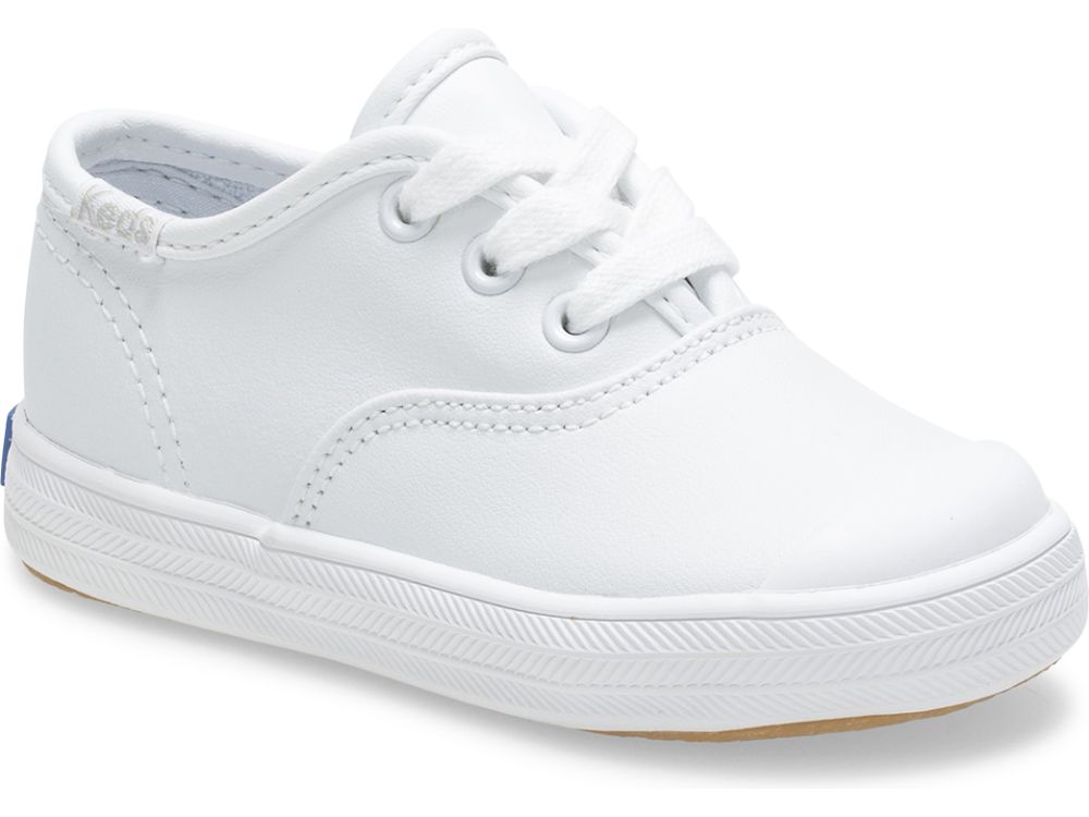 Keds Champion Varvas Cap Nahkaiset Sneaker Tytön Nahkakengät Valkoinen | FI-29109