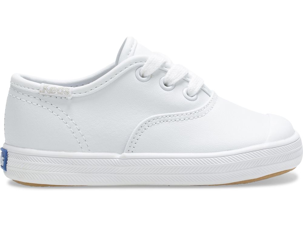 Keds Champion Varvas Cap Nahkaiset Sneaker Tytön Nahkakengät Valkoinen | FI-29109