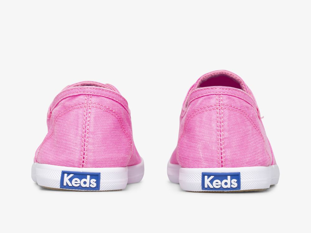 Keds Chillax Neon Twill Washable Naisten SlipOnTennarit Pinkki | FI-60308