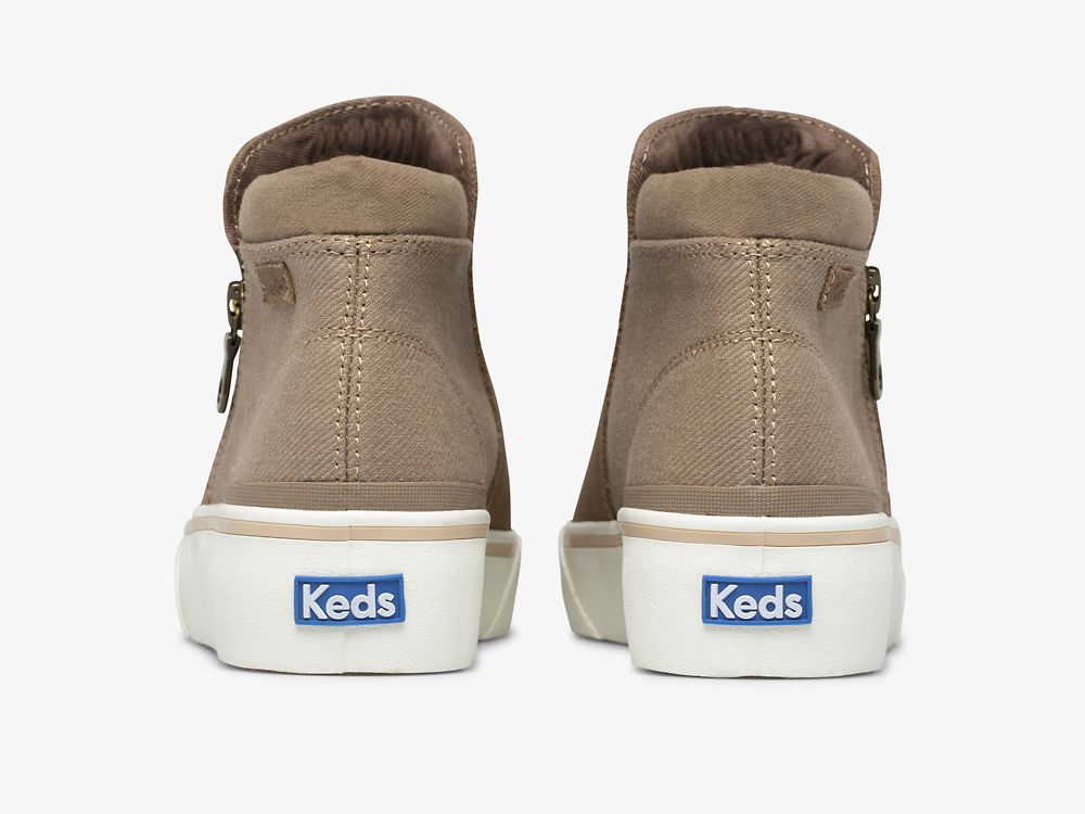 Keds Cooper Zip Bootie Naisten SlipOnTennarit Ruskea | FI-74952