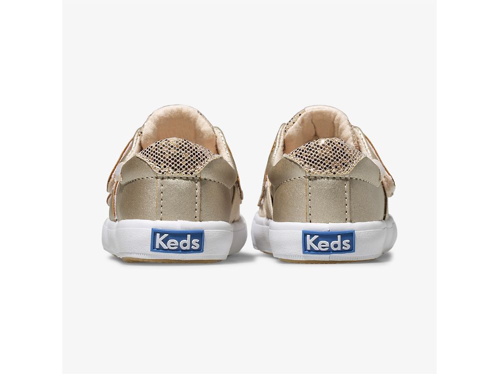 Keds Courtney HL Tytön SlipOnTennarit Pinkki Kultaiset | FI-79008