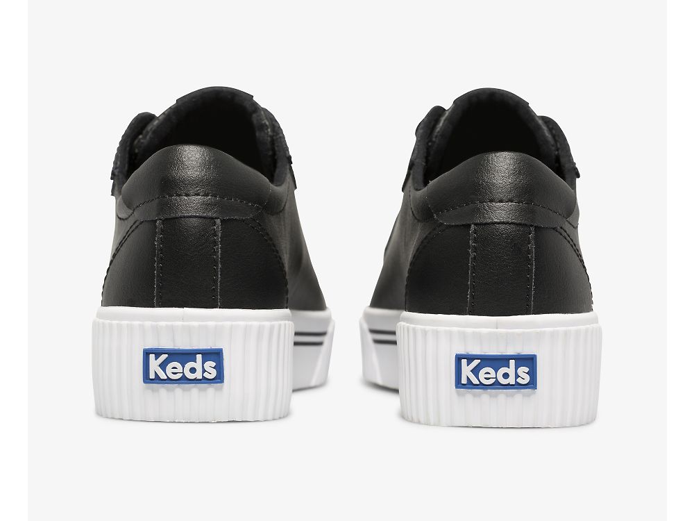 Keds Crew Kick Alto Nahkaiset Naisten Nahkakengät Mustat | FI-13296