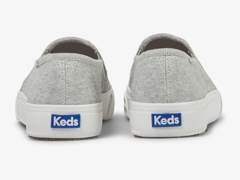 Keds Double Decker Jersey Naisten SlipOnTennarit Harmaat | FI-39902