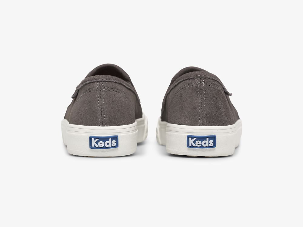 Keds Double Decker Mokka Naisten SlipOnTennarit Tummanharmaat | FI-90342