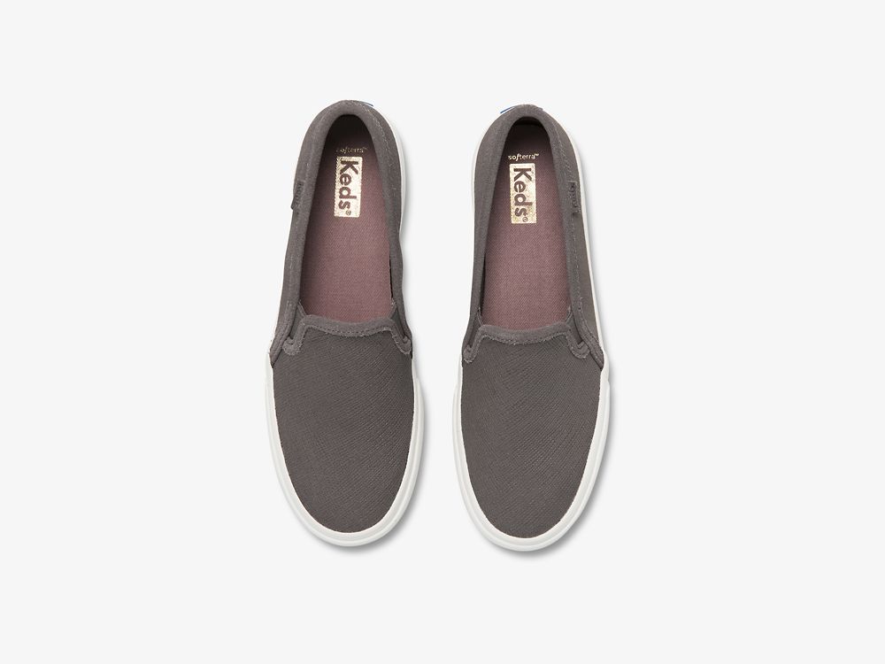 Keds Double Decker Mokka Naisten SlipOnTennarit Tummanharmaat | FI-90342