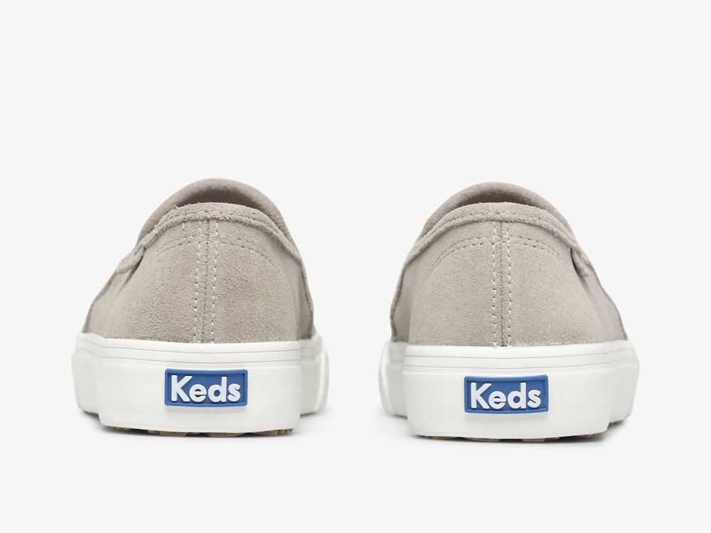 Keds Double Decker Perf Mokka Naisten SlipOnTennarit Harmaat | FI-96756