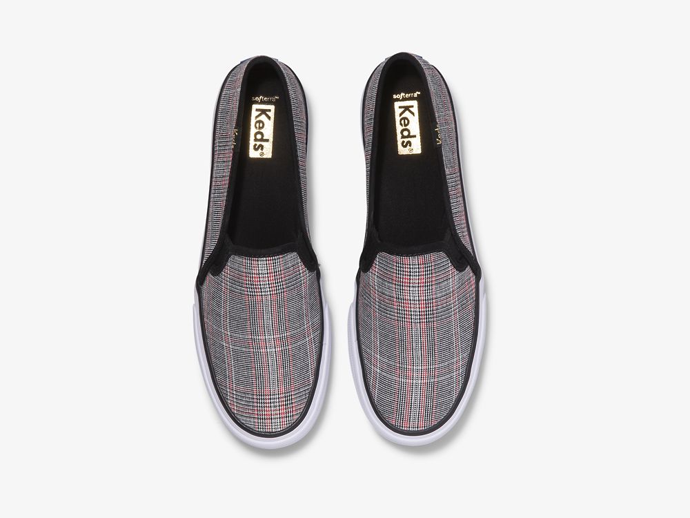 Keds Double Decker Plaid Naisten SlipOnTennarit Mustat Monivärinen | FI-53673