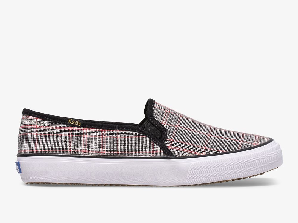 Keds Double Decker Plaid Naisten SlipOnTennarit Mustat Monivärinen | FI-53673