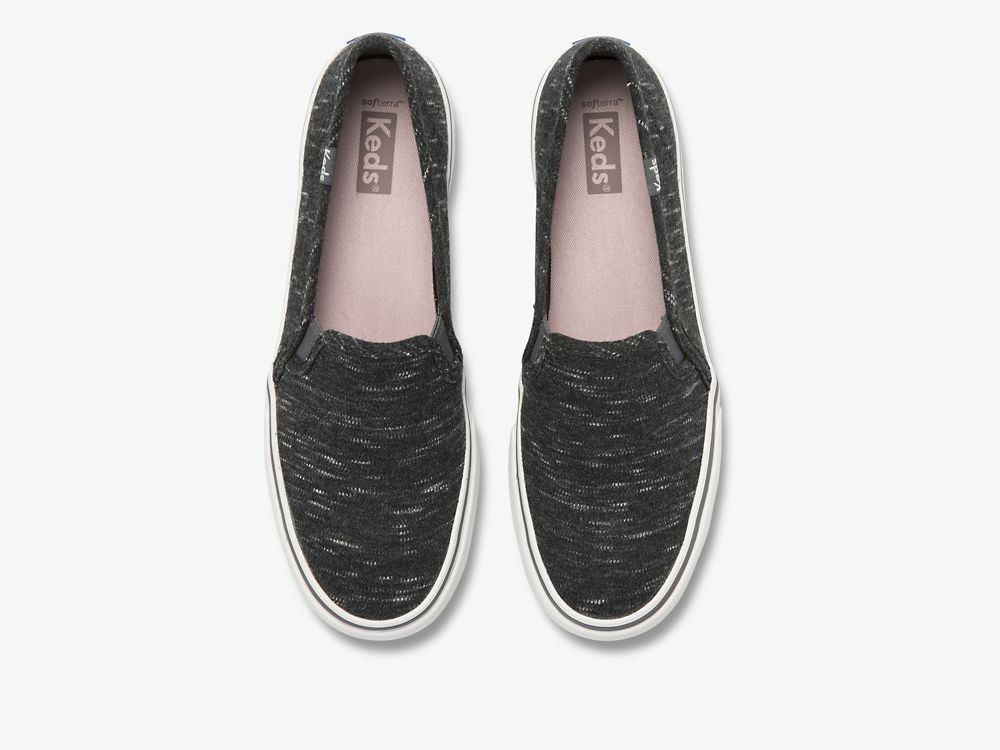 Keds Double Decker Speckle Jersey Naisten SlipOnTennarit Harmaat | FI-59115