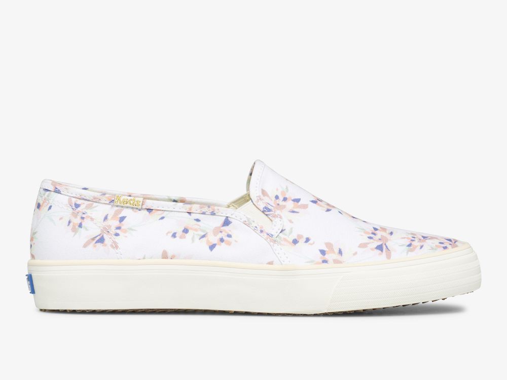 Keds Double Decker Spring Floral Naisten SlipOnTennarit Kerma | FI-53379