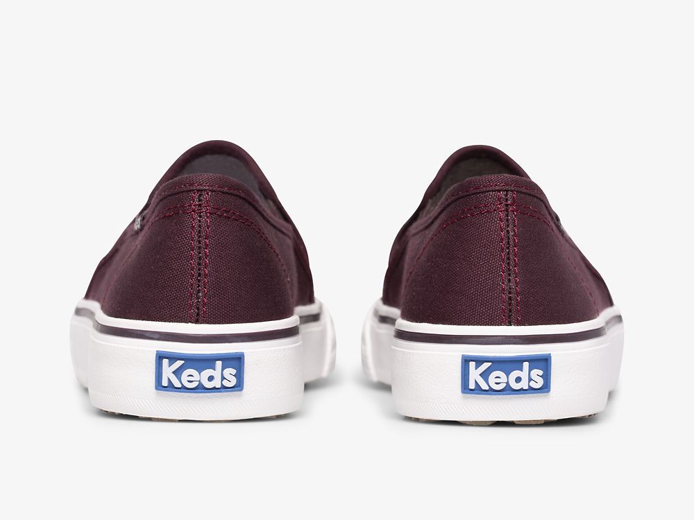 Keds Double Decker Tencel™ Naisten SlipOnTennarit Viininpunainen | FI-62129