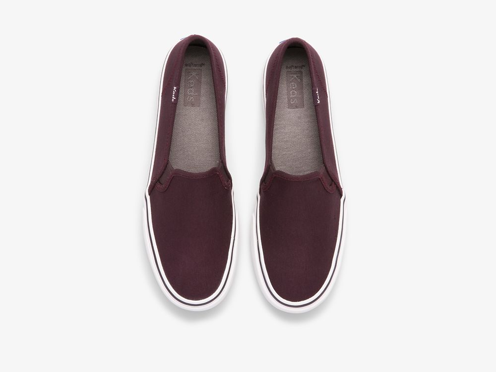 Keds Double Decker Tencel™ Naisten SlipOnTennarit Viininpunainen | FI-62129