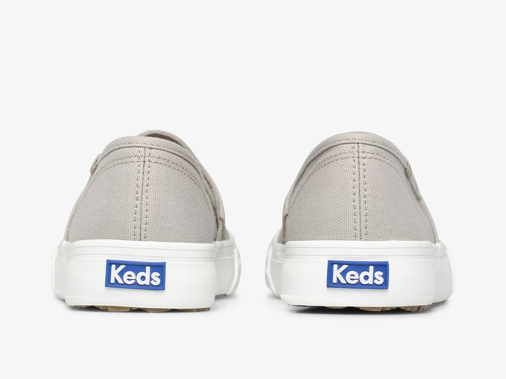 Keds Double Decker Wave Canvas Naisten SlipOnTennarit Harmaat | FI-23515