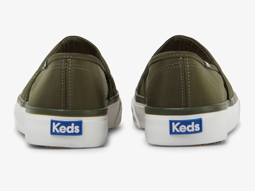 Keds Double Decker Wave Nylon Naisten SlipOnTennarit Vihreä | FI-34254