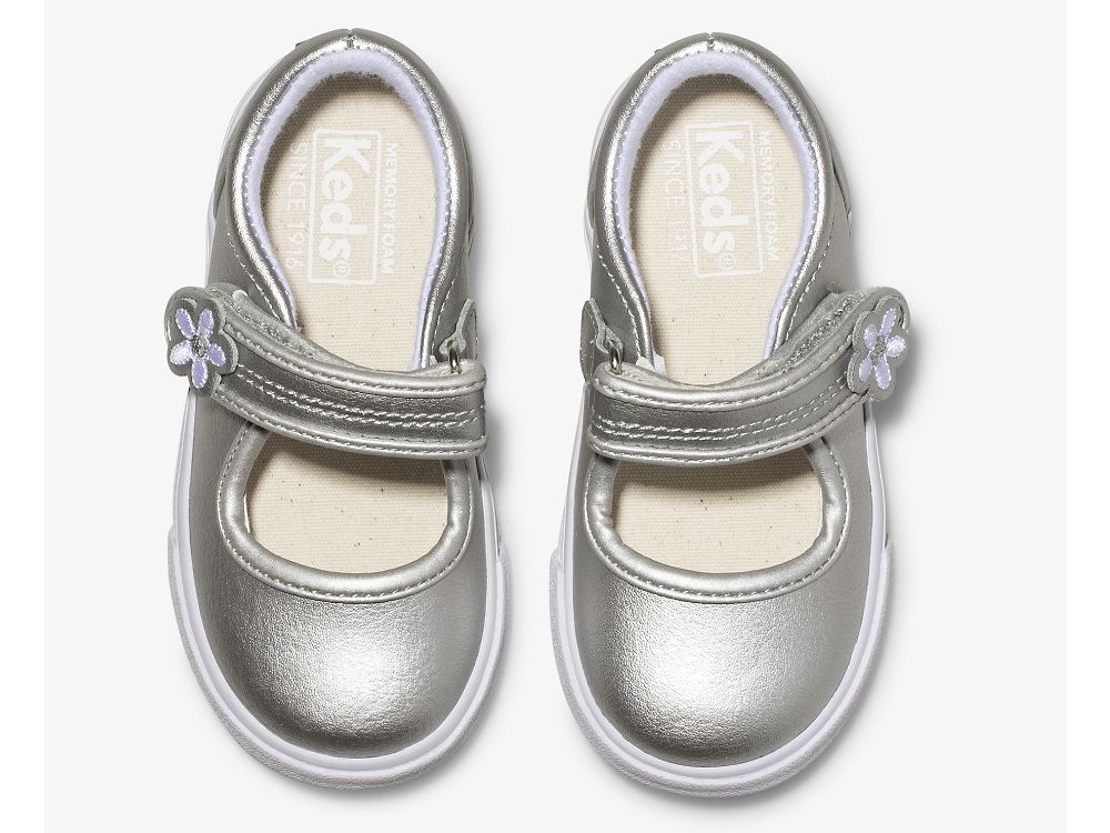 Keds Ella Mary Jane Tytön Mary Jane Kengät Hopea | FI-62950