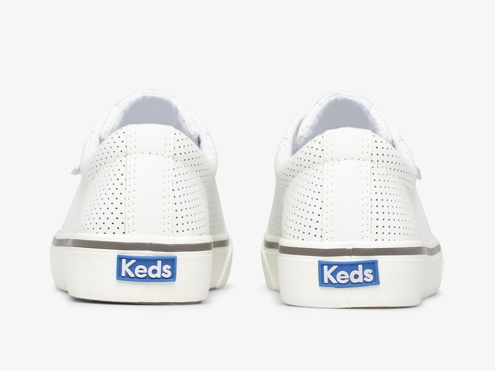 Keds Jump Kick Perf Nahkaiset Naisten Nahkakengät Valkoinen | FI-40886