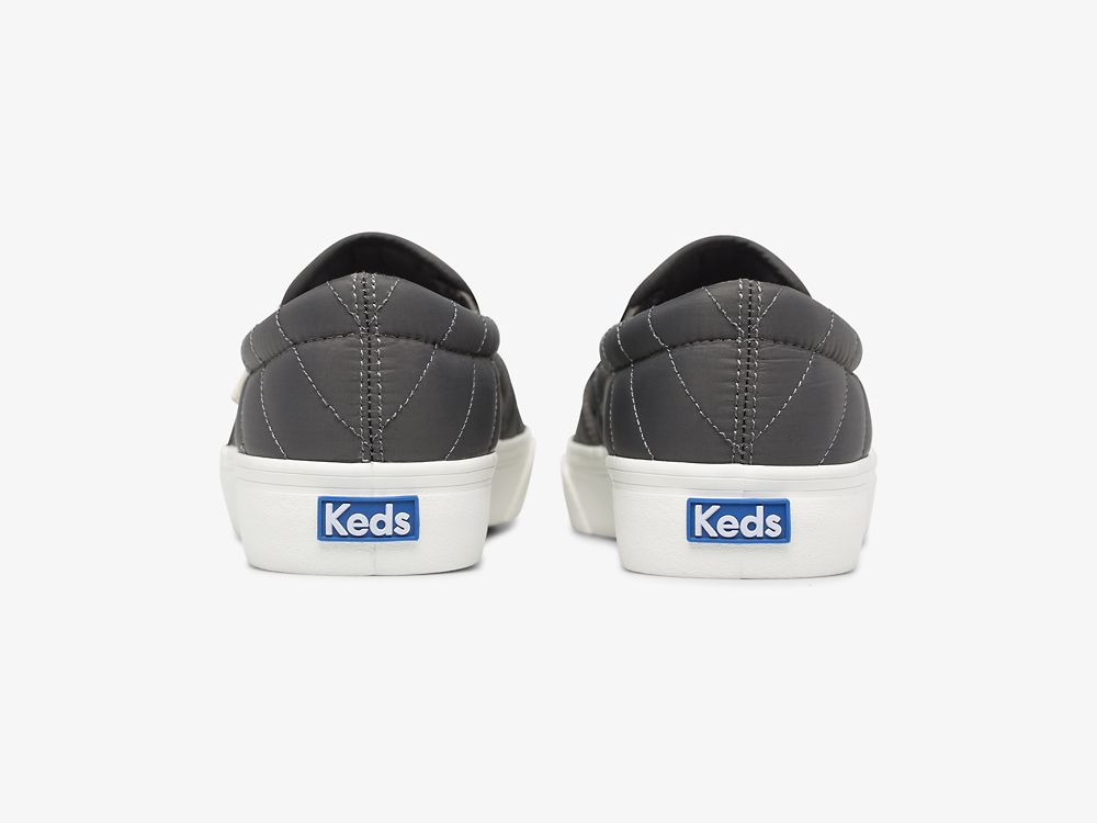 Keds Jump Kick Slip On Vesi Resistant Tikattu Puffer Naisten SlipOnTennarit Harmaat | FI-96006