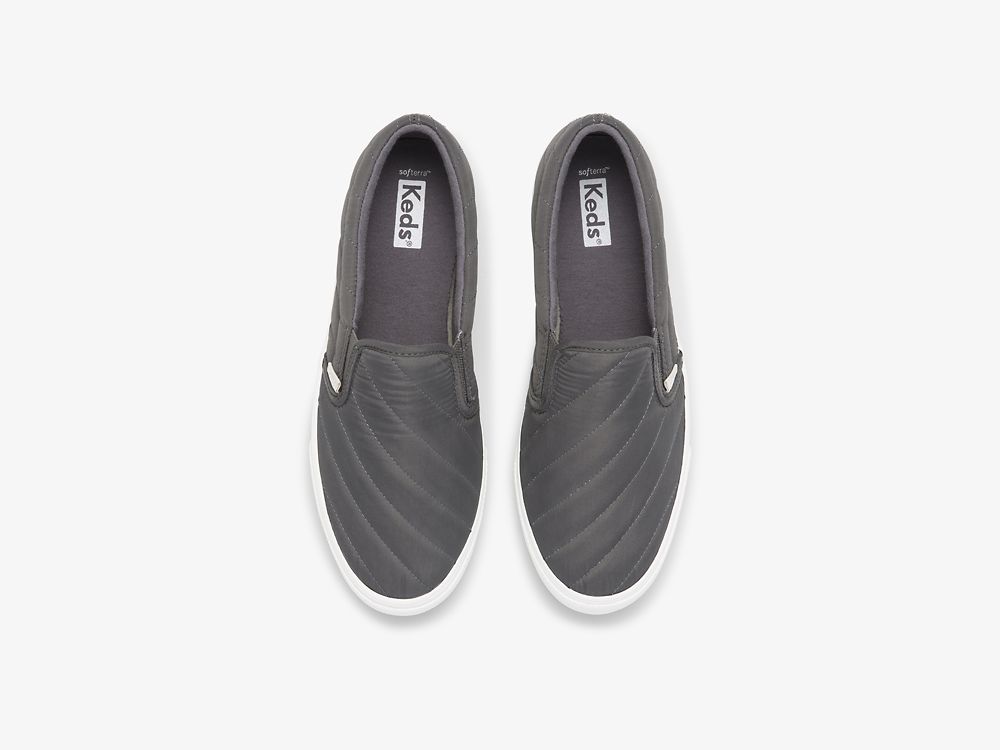 Keds Jump Kick Slip On Vesi Resistant Tikattu Puffer Naisten SlipOnTennarit Harmaat | FI-96006