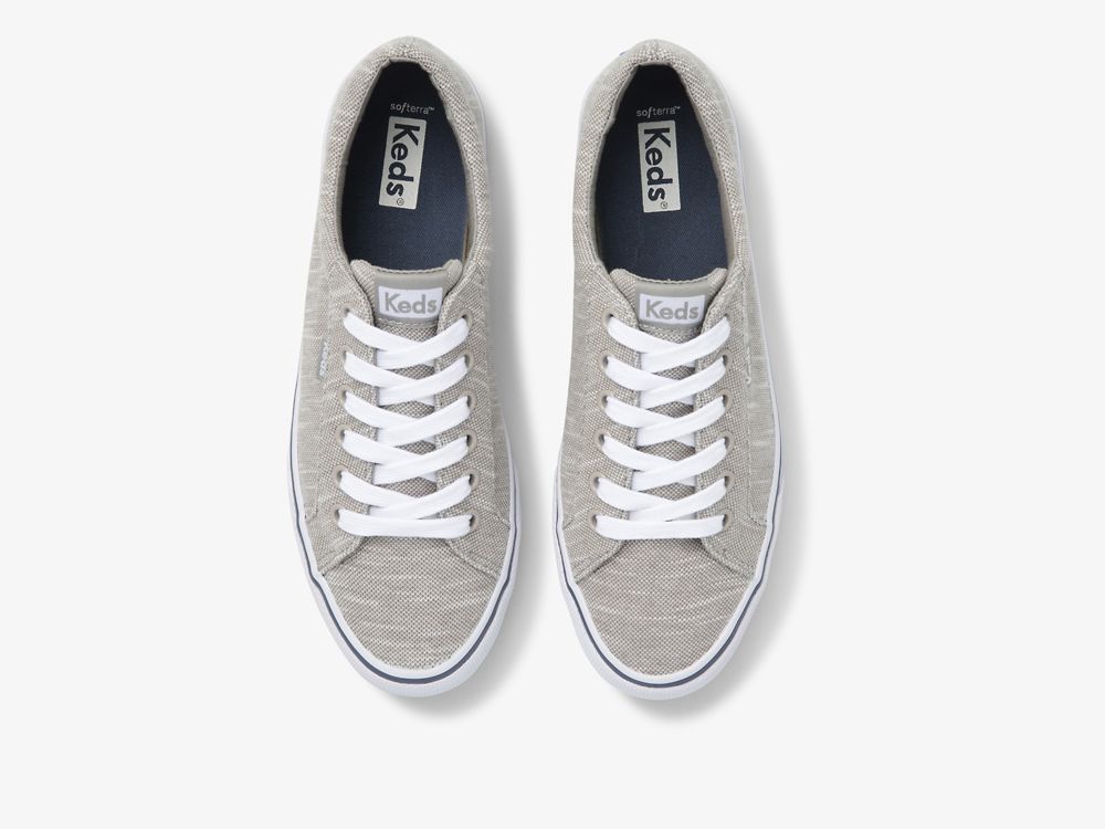 Keds Jump Kick Stripey Knit Naisten Nauhakengät Harmaat | FI-21716