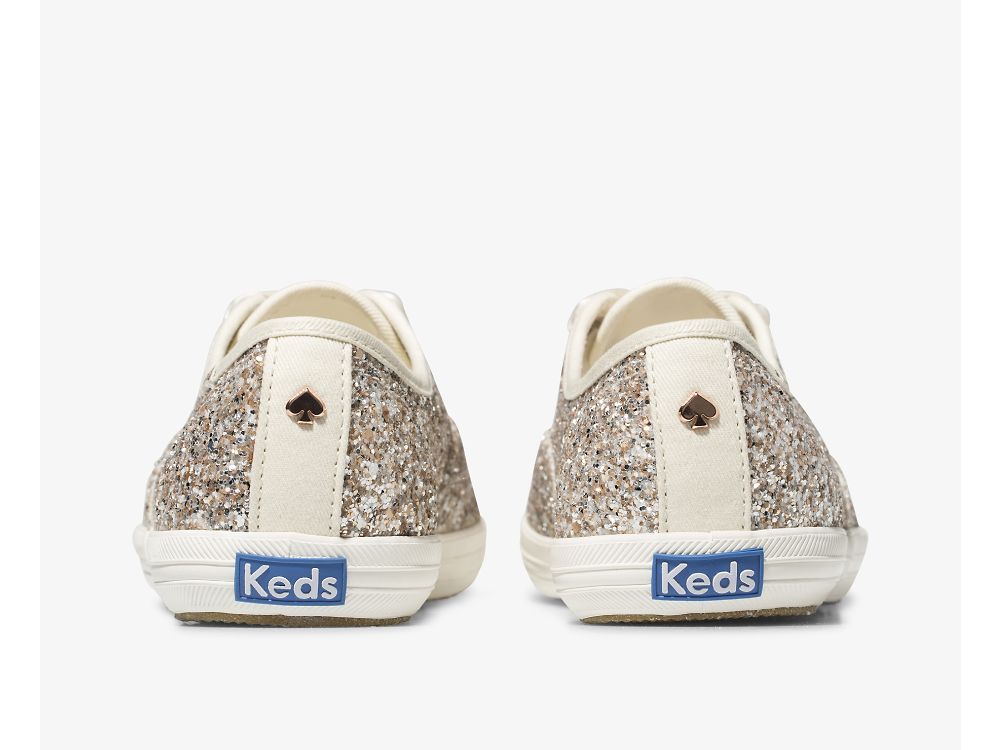 Keds Kate Spade New York Champion Glitter Naisten Nauhakengät Pinkki Kultaiset Monivärinen | FI-29208