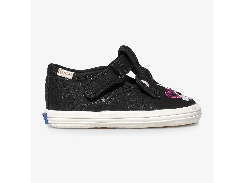 Keds Kate Spade New York Champion T-strap Francois Tytön SlipOnTennarit Mustat | FI-57604