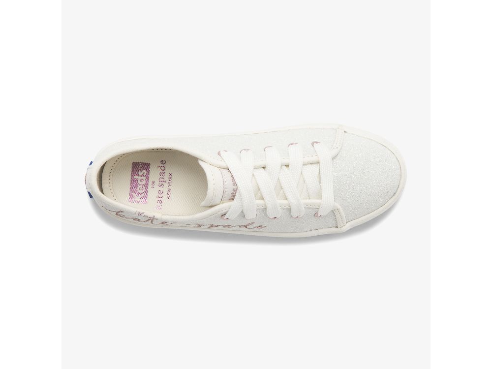 Keds Kate Spade New York Kickstart Glitter Tytön Tennarit Valkoinen | FI-82627