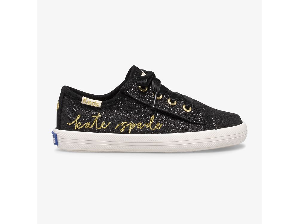 Keds Kate Spade New York Kickstart Jr Script Tytön Tennarit Mustat | FI-50971